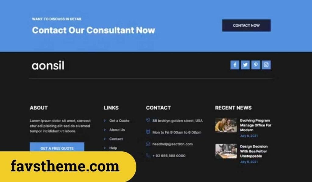 Free Download Aonsil Consultant Template