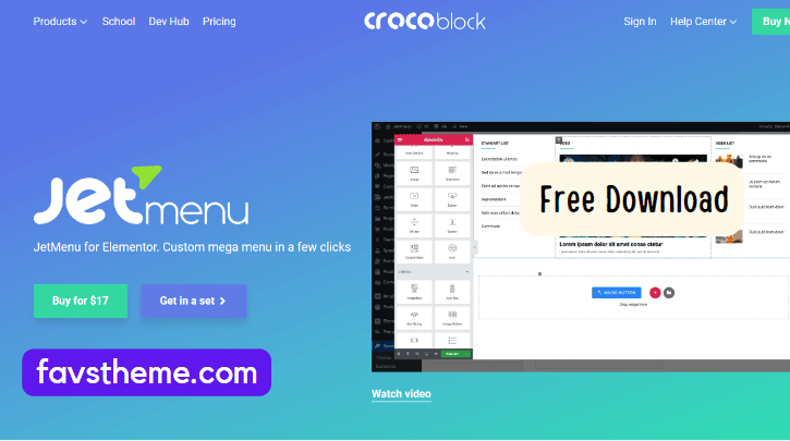 Free Download JetMenu crocoblock plugin