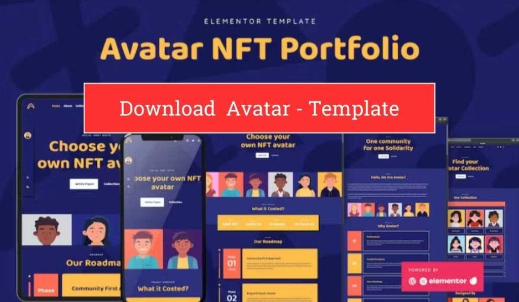 Avatar - NFT Portfolio Elementor Template
