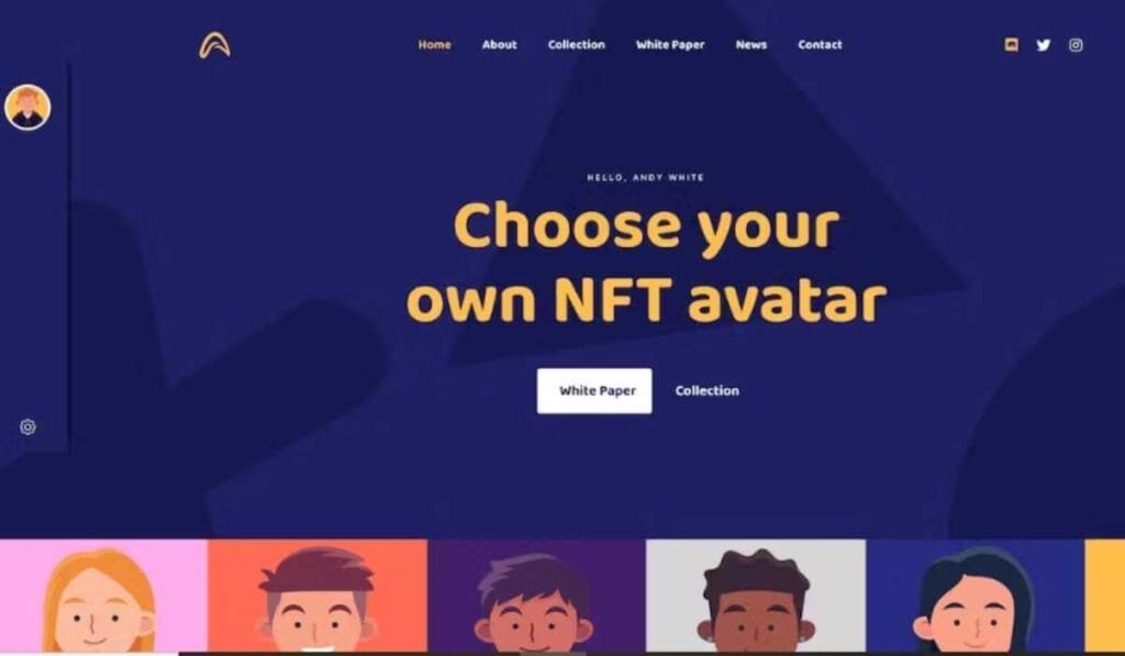 Avatar - NFT Portfolio Elementor Template
