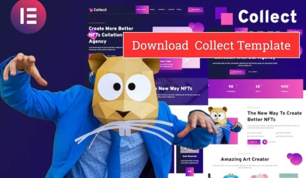 Collect - NFT Design Agency Services Elementor Template