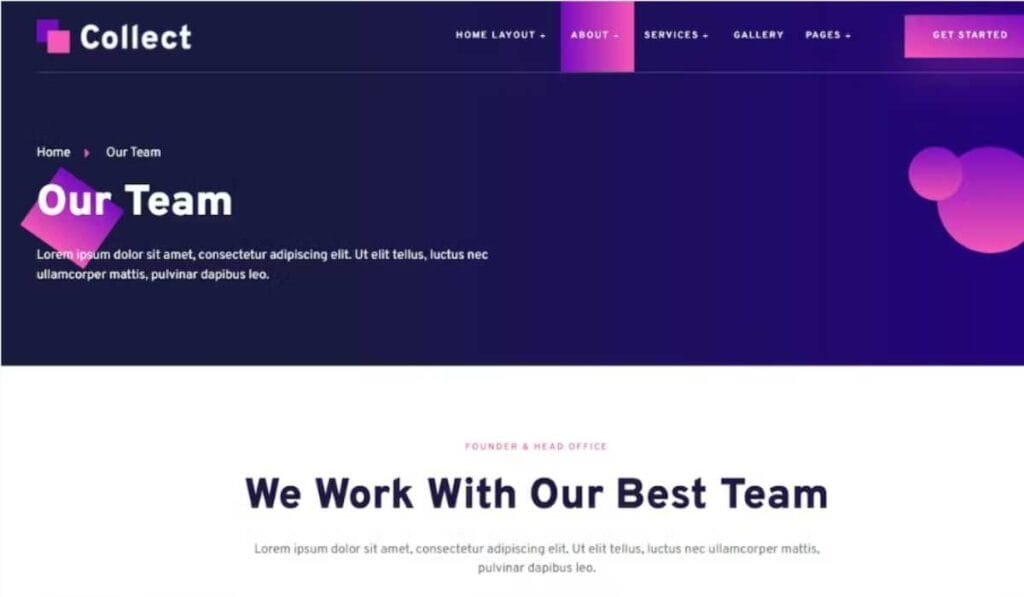 Collect - NFT Design Agency Services Elementor Template