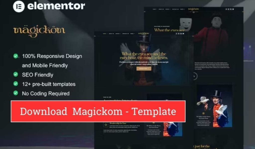 Magickom - Magician Elementor Template