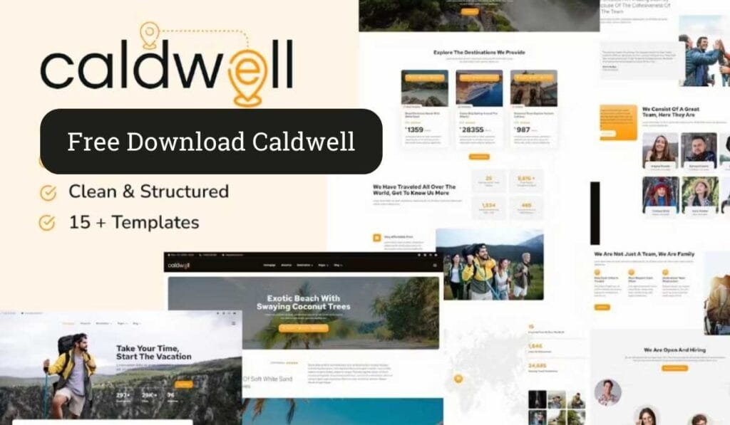 Caldwell Tour & Travel Elementor Pro Template