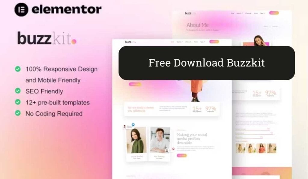 Buzzkit - Influencer & Creative Agency Elementor Template