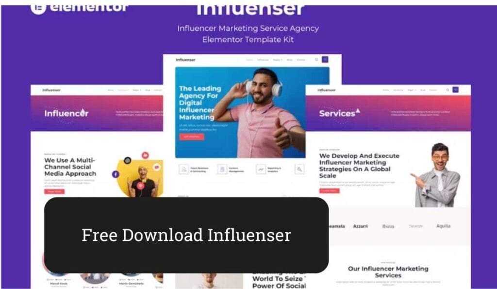 Influenser - Influencer Marketing Services Agency Elementor Template