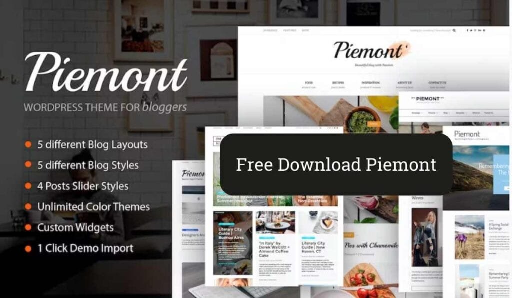 Piemont - Travel & Lifestyle WordPress Blog theme