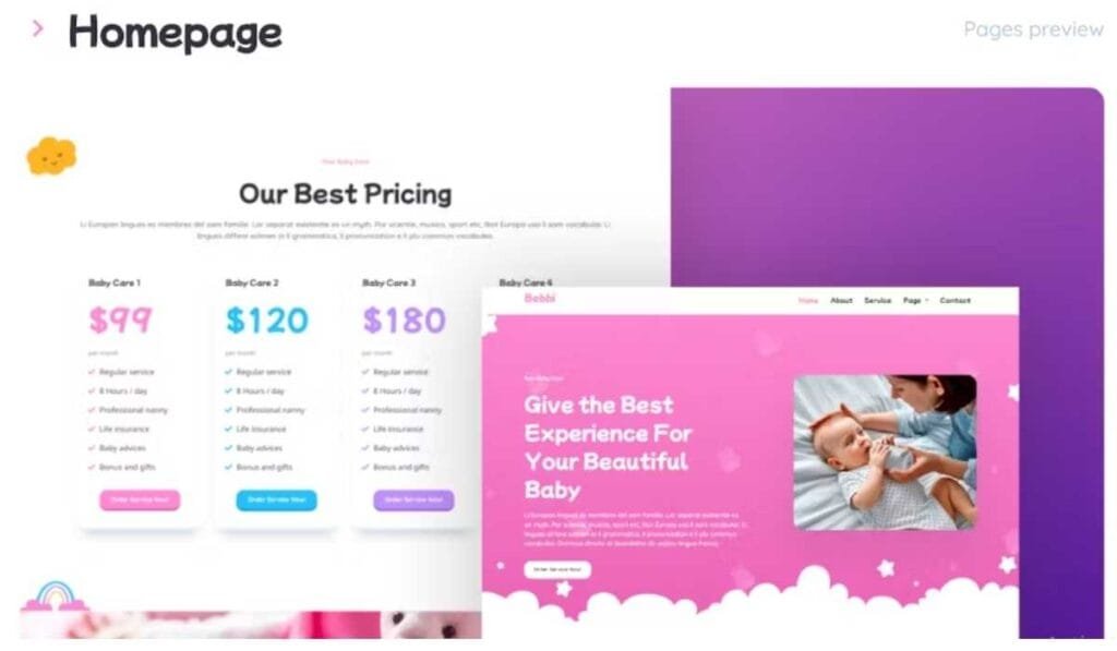 Features 10+ Pages Responsive Layout Easy Editable with Elementor Page Builder Free Upcoming Updates Creative, Modern and Colorful Style ### Template Kit Header Footer Homepage About Services Service Detail Blog V1 Blog V2 Pricing Testimonial Gallery 404 Not Found Single Post Contact ### Addons installed with kit Elementor Header & Footer Builder Premium Addons for Elementor