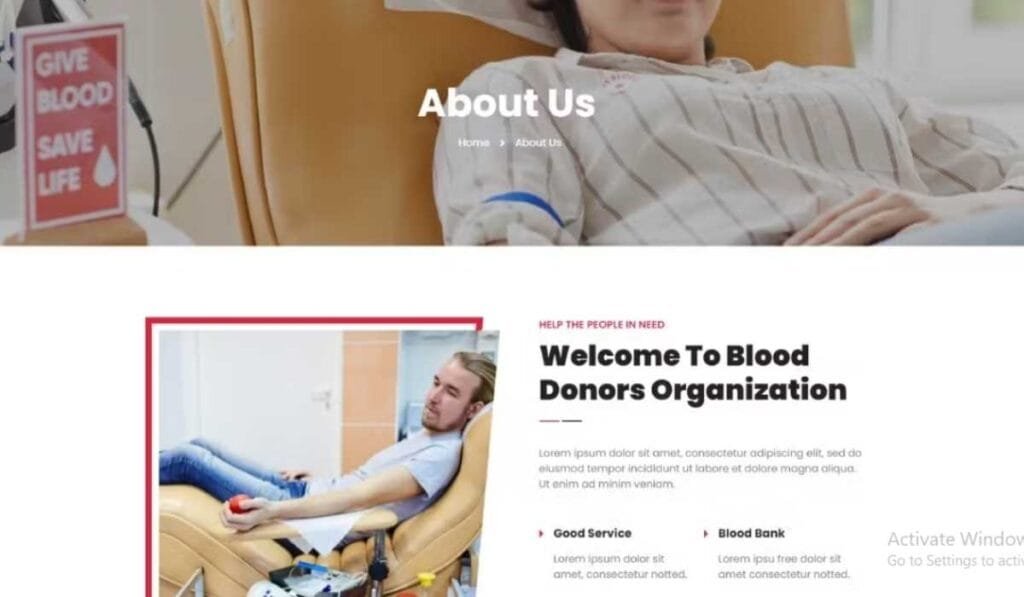 Blod - Blood Drive & Donation Campaigns Elementor Template