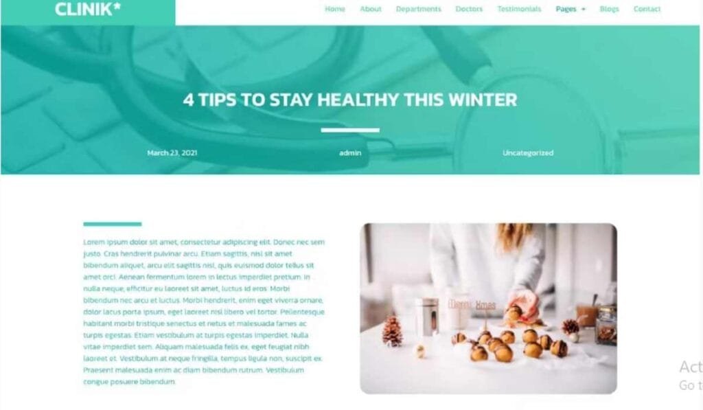 CLINIK - Hospital & Clinical Health Care Elementor Template