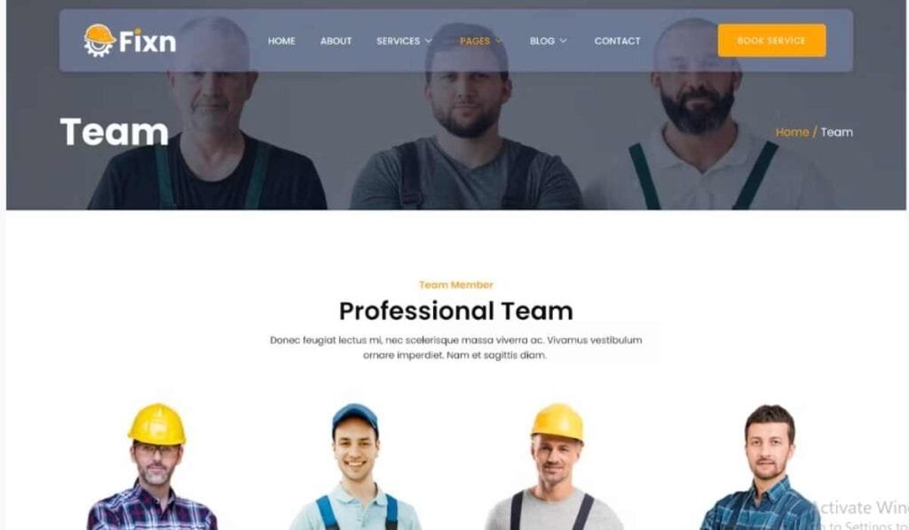 Fixn – Handyman & Repair Service Elementor Template