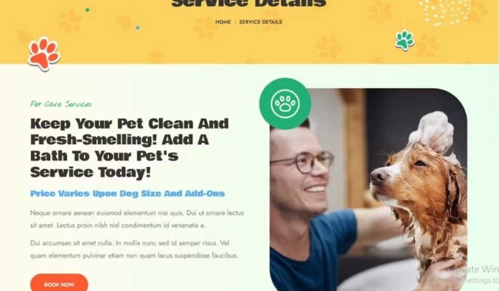 Petvanta - Pet Care Services Elementor Template