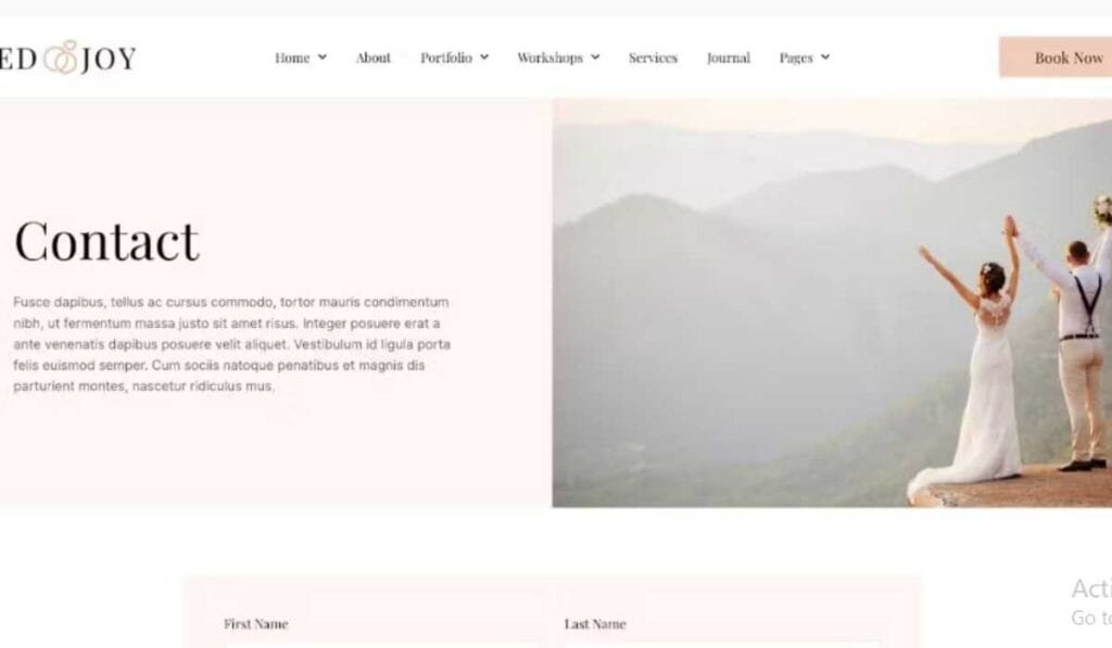 Wedjoy - Wedding Photography Elementor Template