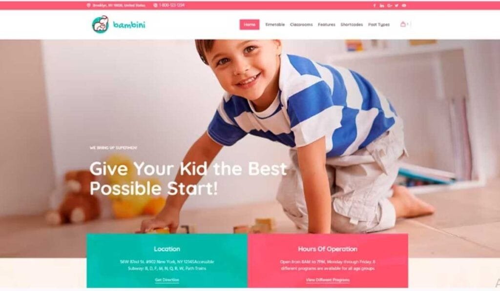 Bambini - Kindergarten & Pre-School Theme