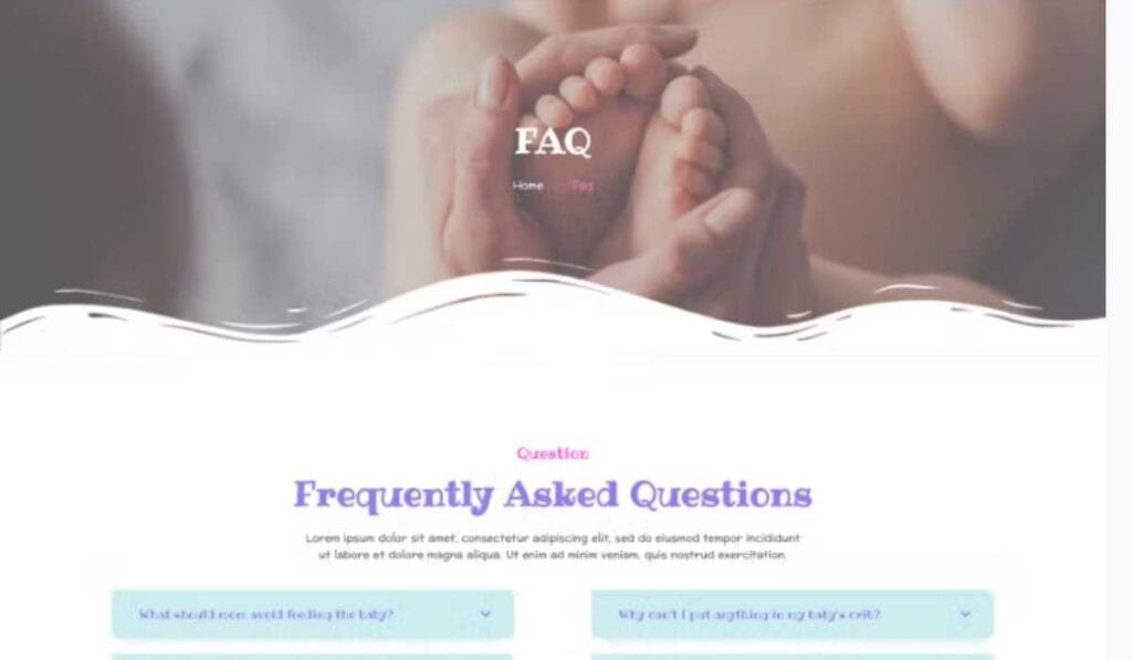 Bcare – Baby Care Services Elementor Template