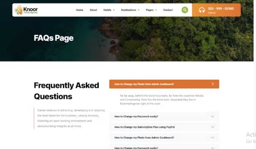 Knoor - Travel & Tours Booking Elementor Template