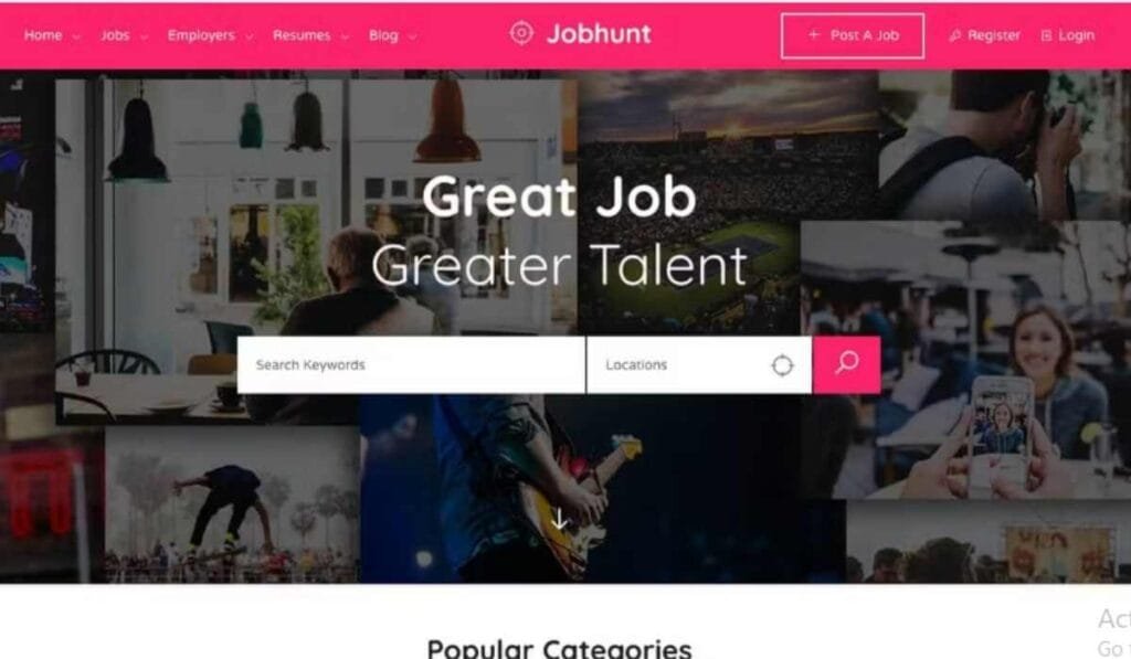 Jobhunt - Job Board WordPress theme for WP Job Man