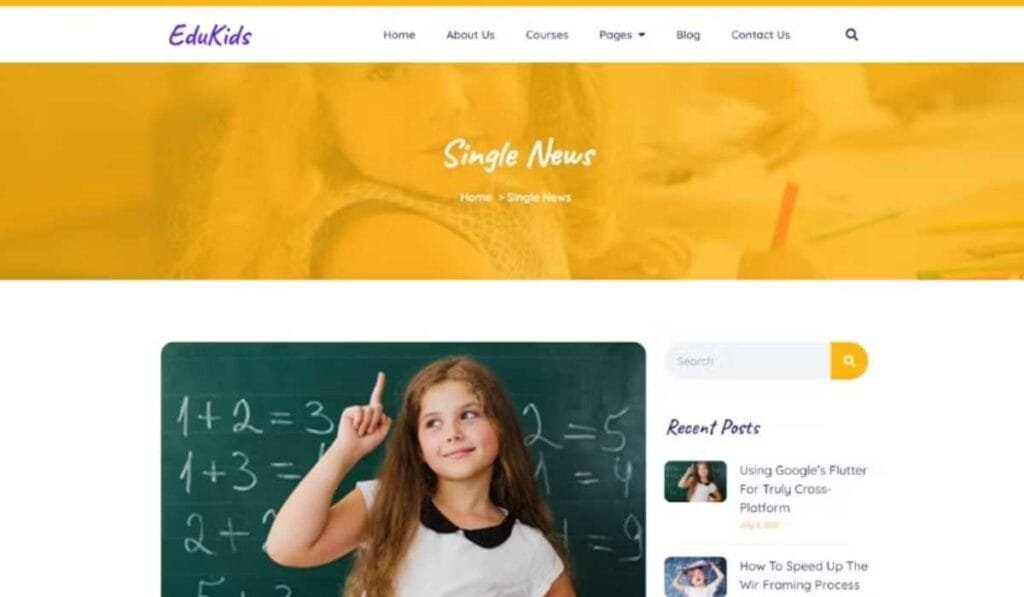 EduKids - Children Kindergarten Elementor Template