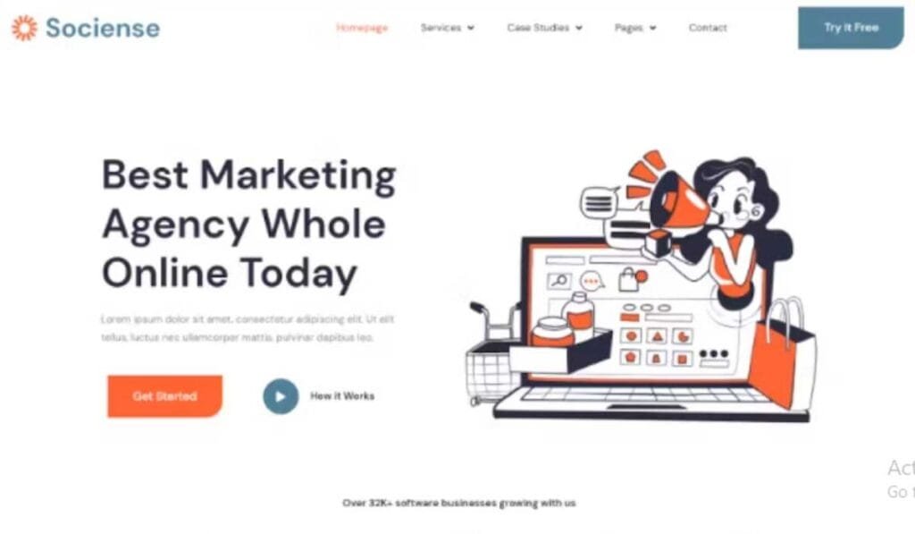 Socience | Social Media Marketing Agency Elementor Template