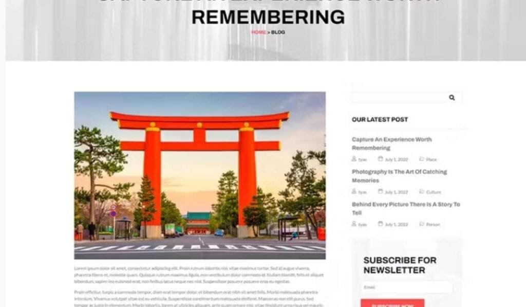 Kurohiko - Photography & Portfolio Elementor Template