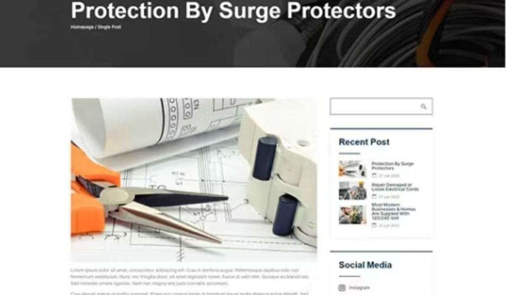 Electrician - Electrical Service WordPress