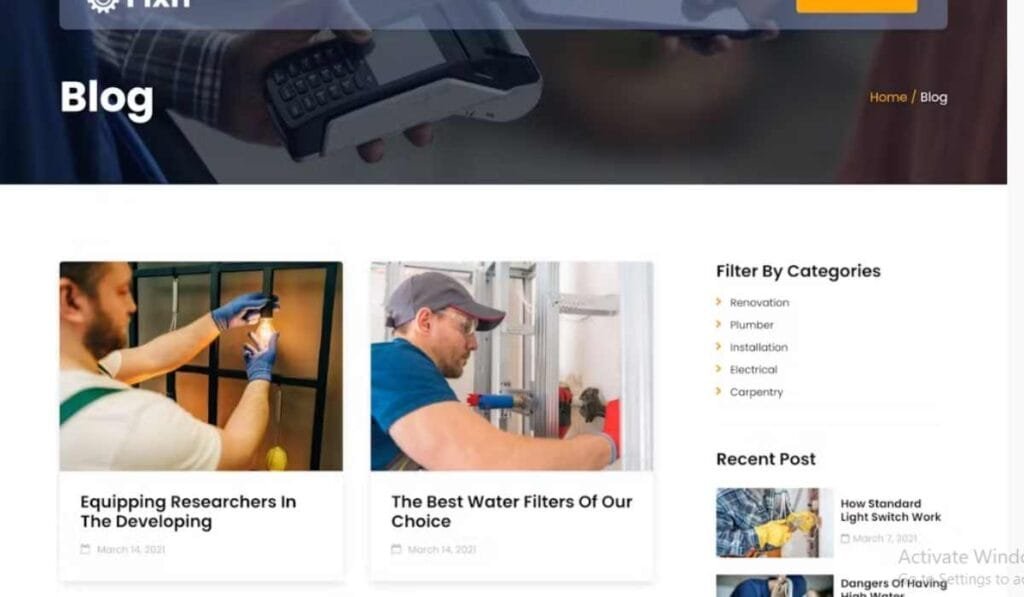 Fixn – Handyman & Repair Service Elementor Template