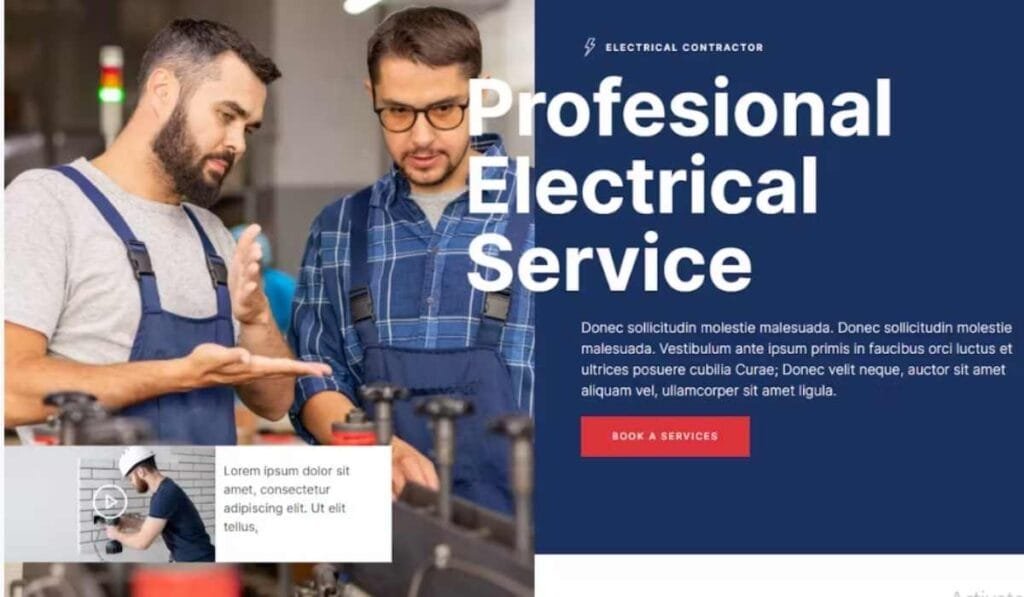 Servicio - Electrician & Electrical Services Template