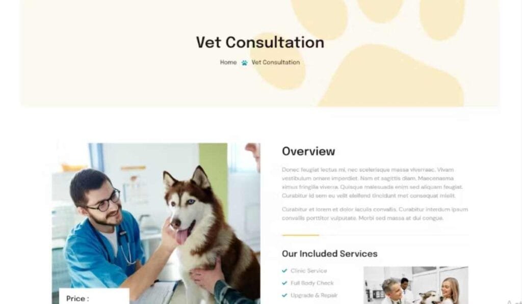 Vetrio – Veterinary Clinic & Pet Care Elementor Template
