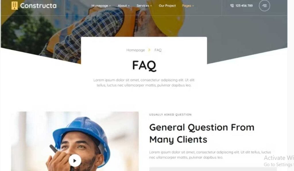 Constructa - Building & Construction Elementor Template