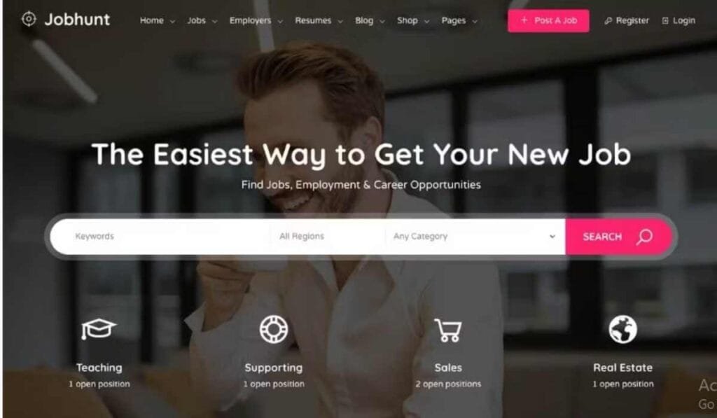 Jobhunt - Job Board WordPress theme for WP Job Man