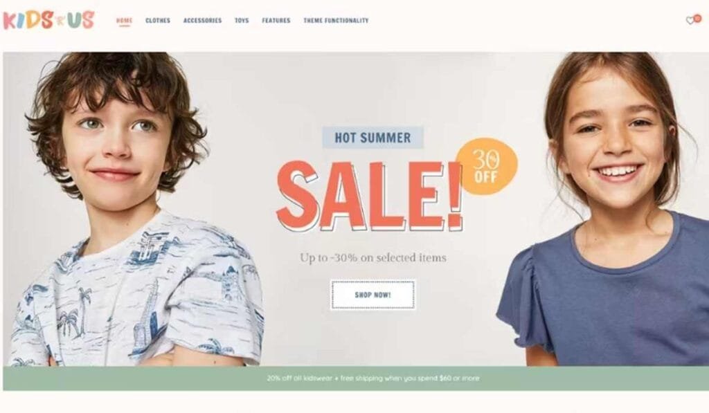 Kids R Us - Toy Store and Kids Clothes Shop Theme