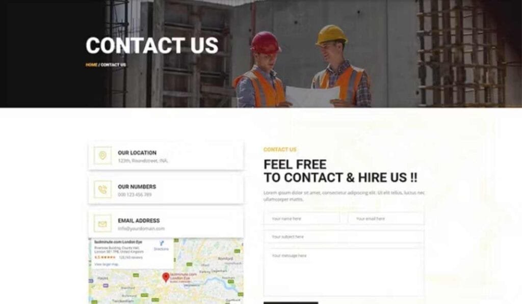 Concrete - Construction Elementor Template