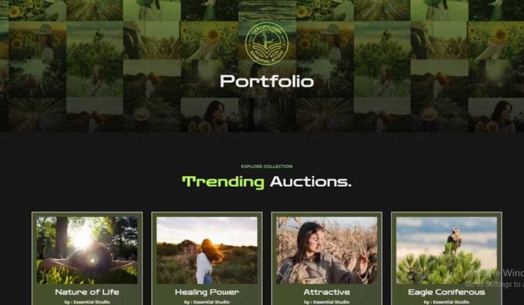 Essential - Photography NFT Portfolio Elementor Template