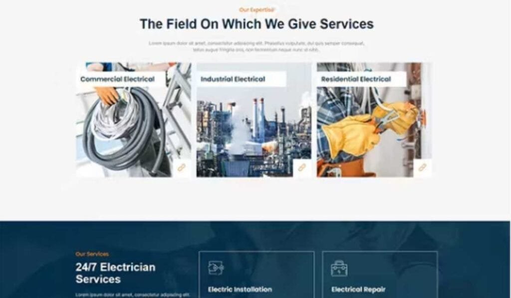 Electrician - Electrical Service WordPress
