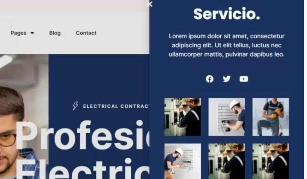 Servicio - Electrician & Electrical Services Template