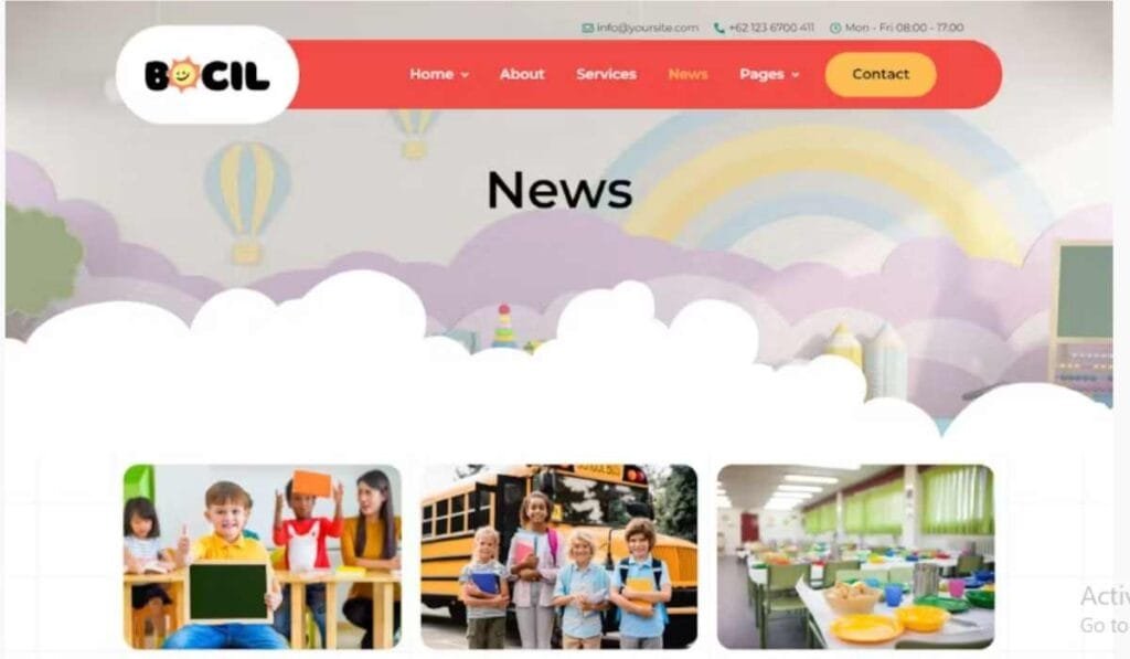 Bocil - Children Kindergarten Elementor Template