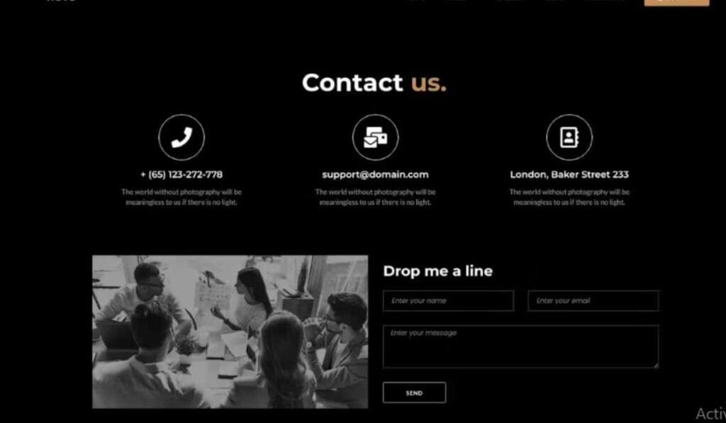 Novo - Photography Elementor Template