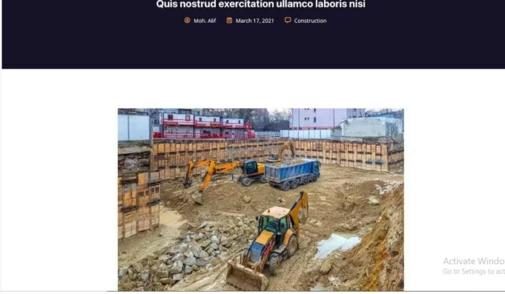 Atos - Construction Elementor Template