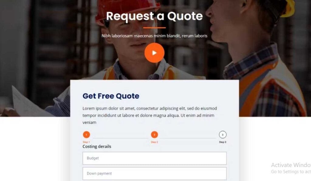 Bildo - Construction Elementor Template