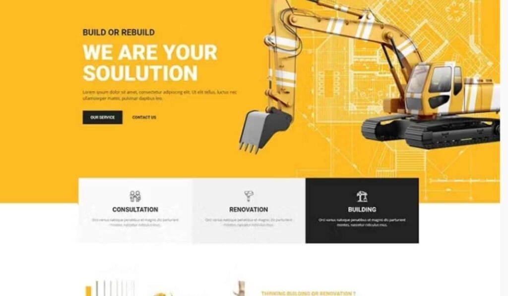 Concrete - Construction Elementor Template