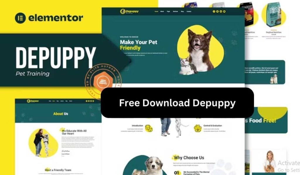 Depuppy - Pet Training Elementor Template