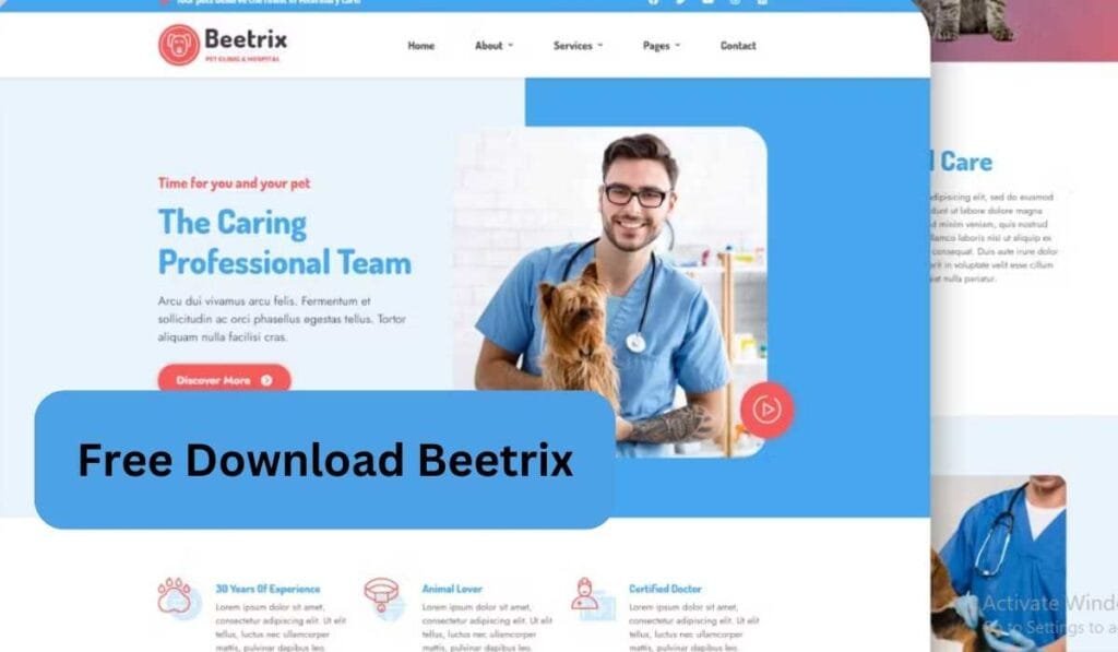 Beetrix - Pet Clinic & Hospital Elementor Template