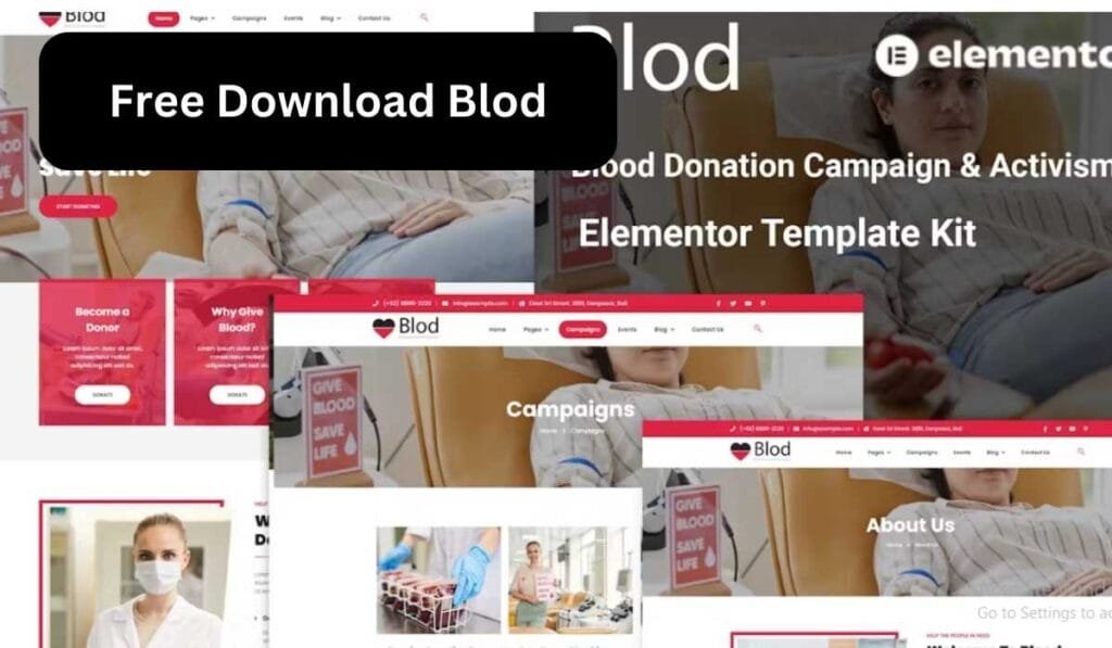 Blod - Blood Drive & Donation Campaigns Elementor Template