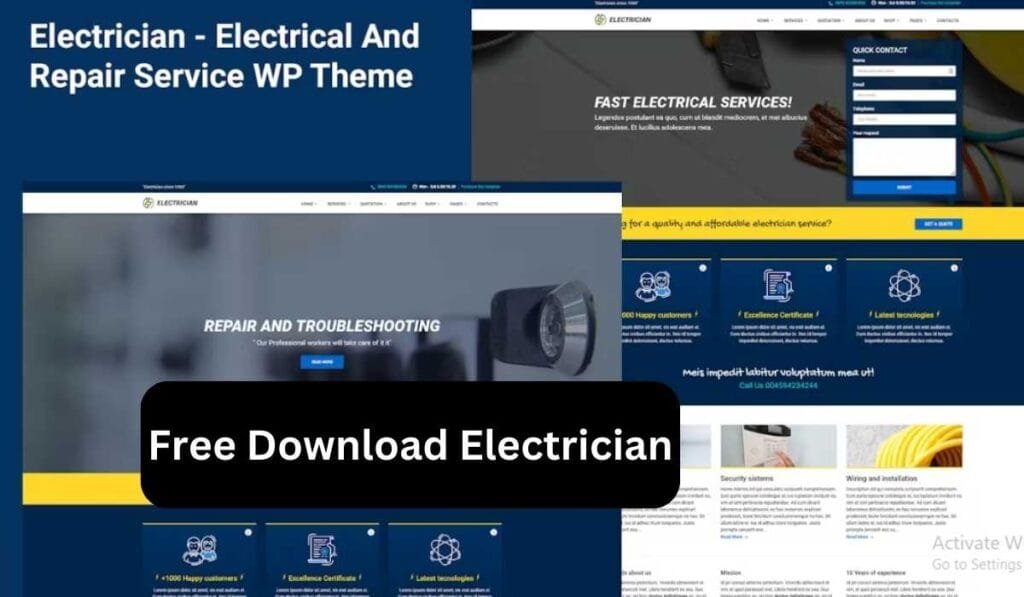 Electrician - Electrical Service WordPress