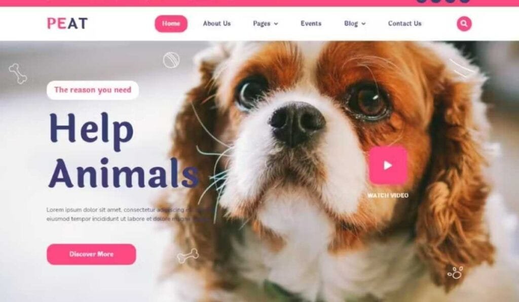 Peat - Pet Care & Adoption Elementor Template